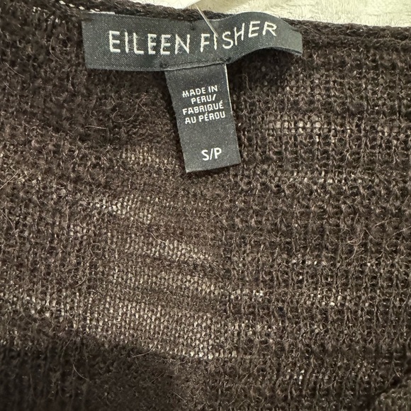 Eileen Fisher Dark Brown Knit Sweater size small - Picture 4 of 6